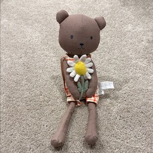 Hearth & Hand Brown Stuffed Bear with Flower